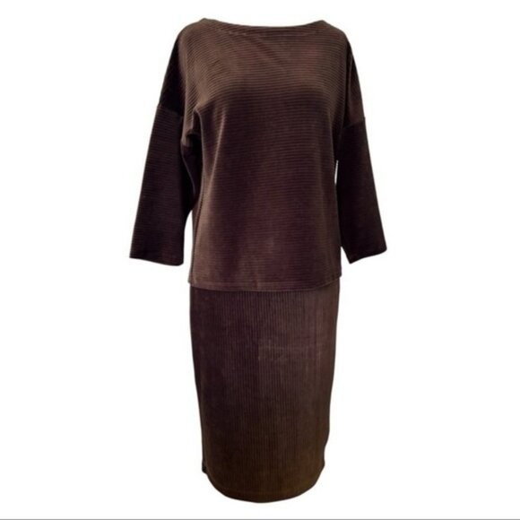 J. Jill Ribbed Velvet Skirt Set - Picture 1 of 7